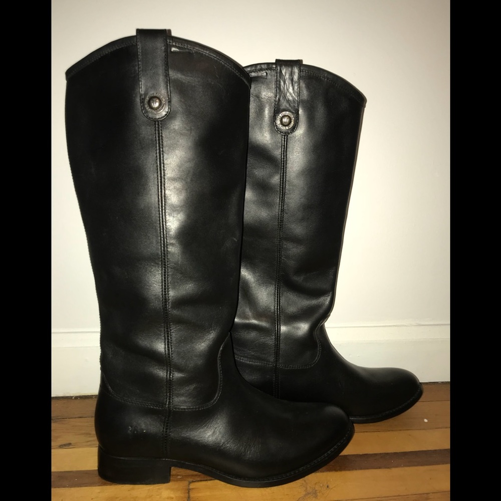 Black Frye Melissa Button Boot size 8